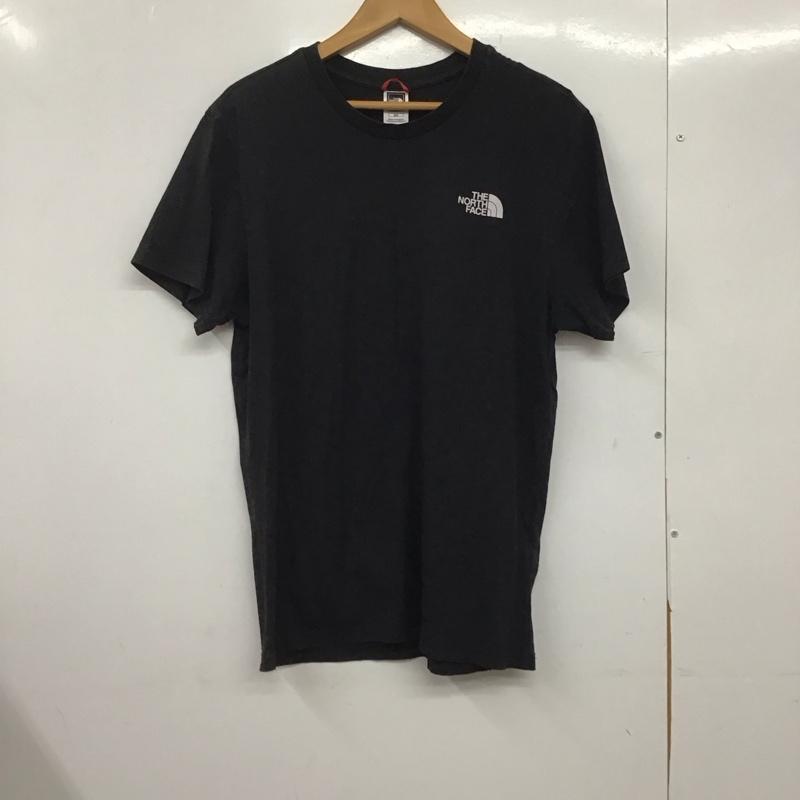 ザノースフェイス THE NORTH FACE Tシャツ 半袖 半袖カットソー プリントTシャツ クルーネックカットソー M ロゴ、文字 黒 / ブラック /  メンズ USED 古着 中古 10145692