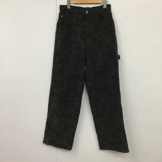 マークジェイコブス MARCJACOBS パンツ デニム、ジーンズ 2S4RBT003D06 ディストレス モノグラム ジャカード オーバーサイズ ジーンズ 26 ロゴ、文字 黒 / ブラック / X カーキ / カーキ /  レディース USED 古着 中古 10131323