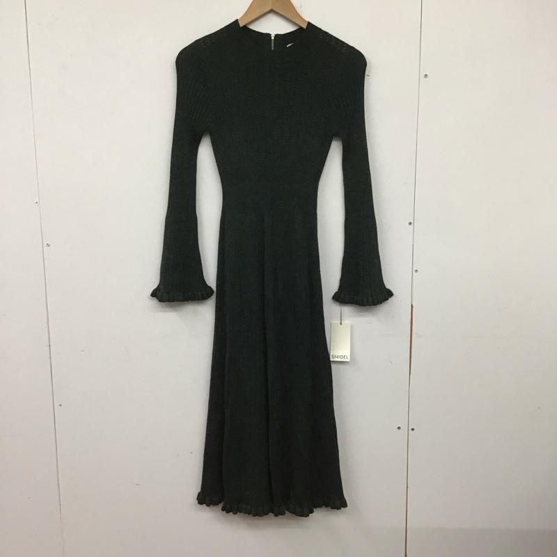 スナイデル SNIDEL ワンピース ロングスカート 長袖ワンピース ロングスカート フレアスカート FREE 無地 緑 / グリーン /  レディース USED 古着 中古 10142049