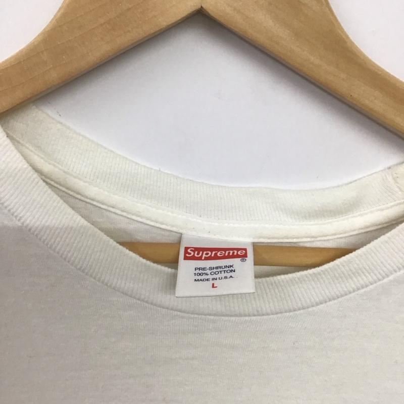 シュプリーム Supreme Tシャツ 半袖 半袖カットソー プリントTシャツ クルーネックカットソー L ロゴ、文字 白 / ホワイト /  メンズ USED 古着 中古 10149190