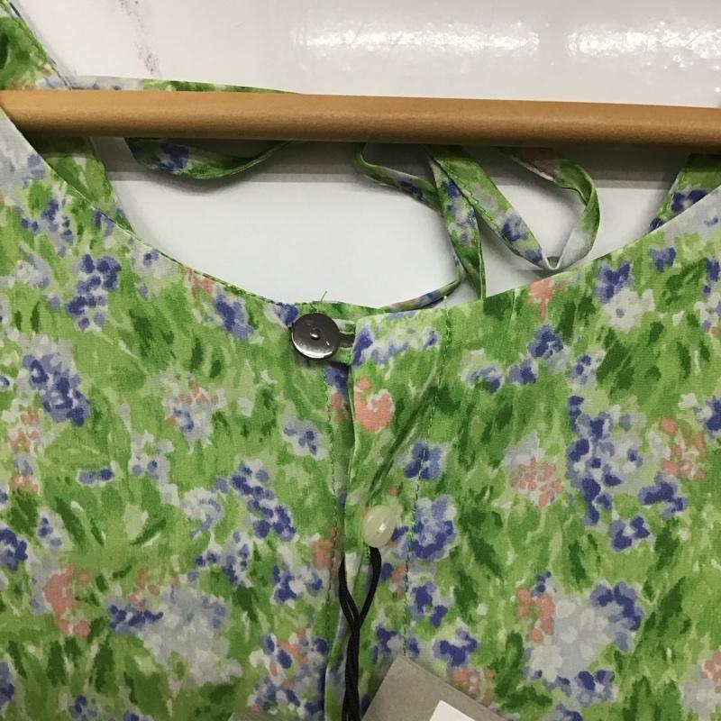 ニコアンド niko and... ワンピース ロングスカート リボン２wayマキシOP2 M 総柄 X 花柄 薄緑 / ライトグリーン /  レディース USED 古着 中古 10133978