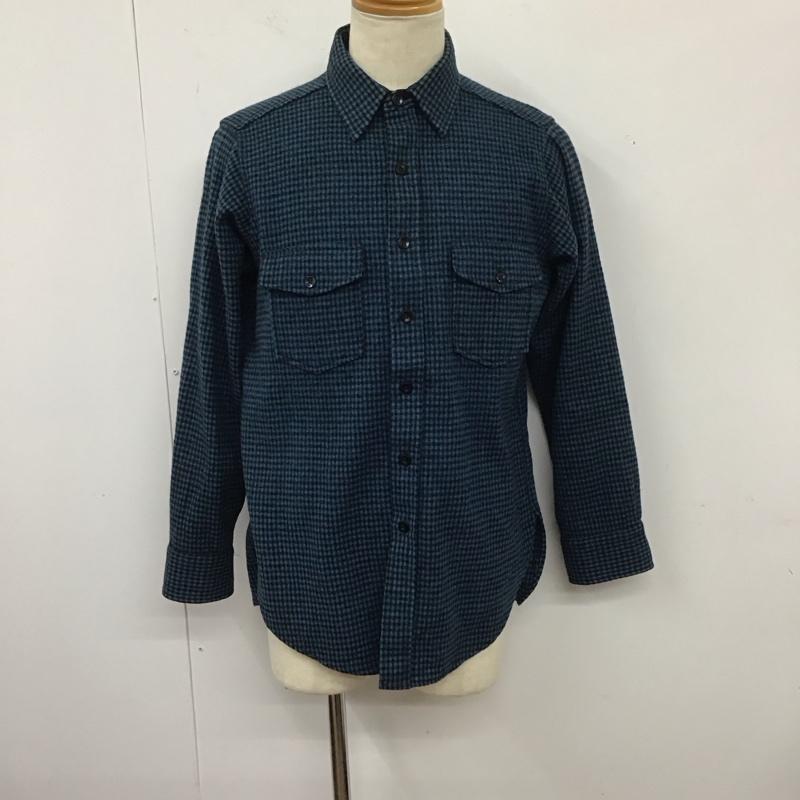 ウールリッチ WOOLRICH シャツ、ブラウス 長袖 長袖シャツ カラーシャツ ポケットシャツ 長袖カットソー チェックシャツ L チェック 黒 / ブラック / X 青 / ブルー /  メンズ USED 古着 中古 10123972