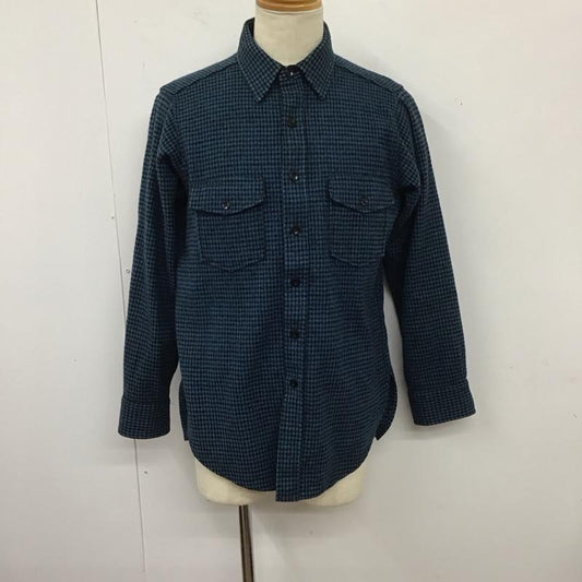 ウールリッチ WOOLRICH シャツ、ブラウス 長袖 長袖シャツ カラーシャツ ポケットシャツ 長袖カットソー チェックシャツ L チェック 黒 / ブラック / X 青 / ブルー /  メンズ USED 古着 中古 10123972