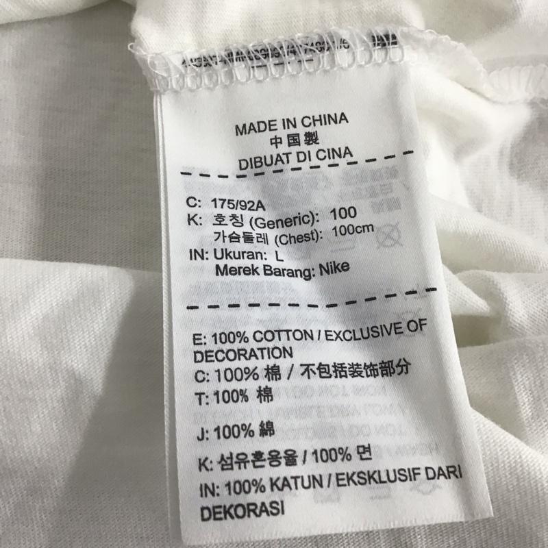 ナイキ NIKE Tシャツ 半袖 bq0593-100 JDIスウッシュSSTシャツ プリントTシャツ L ロゴ、文字 白 / ホワイト /  メンズ USED 古着 中古 10148726