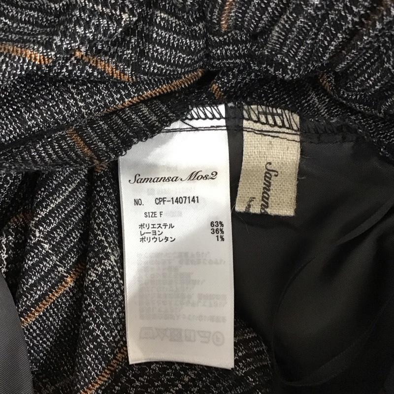 サマンサモスモス Samansa Mos2 ボトムス ボトムス 1407141 テーパードパンツ FREE チェック 黒 / ブラック / X 白 / ホワイト / X 橙 / オレンジ /  レディース USED 古着 中古 10114929