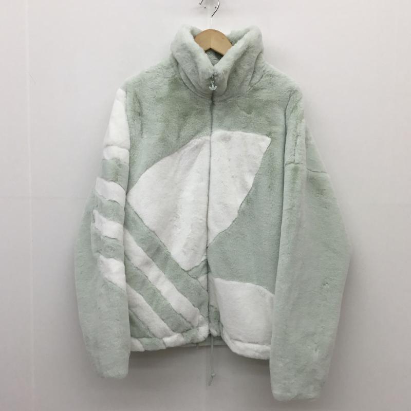アディダス adidas ジャケット、上着 ジャンパー、ブルゾン L 薄緑 / ライトグリーン / X 白 / ホワイト /  メンズ USED 古着 中古 10120721