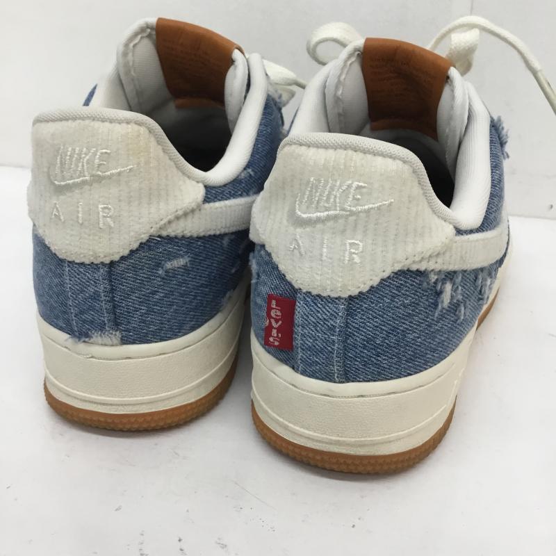 ナイキ NIKE スニーカー スニーカー CI5766-994 NIKE BY YOU LEVI S × AIR FORCE1 26.0cm ダメージ加工 X ロゴ、文字 インディゴ / インディゴ / X 白 / ホワイト / X 茶 / ブラウン /  メンズ USED 古着 中古 10118271