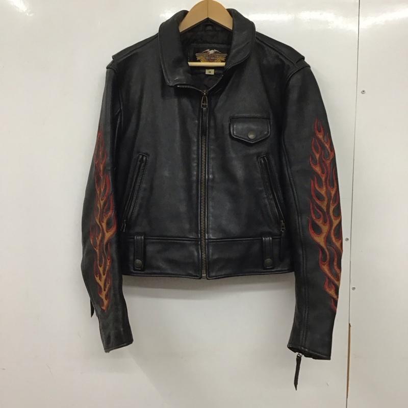 ハーレーダビッドソン Harley-Davidson ジャケット、上着 ジャケット、ブレザー レザージャケット ジップアップジャケット アウター ライダースジャケット M ロゴ、文字 黒 / ブラック /  メンズ USED 古着 中古 10137529