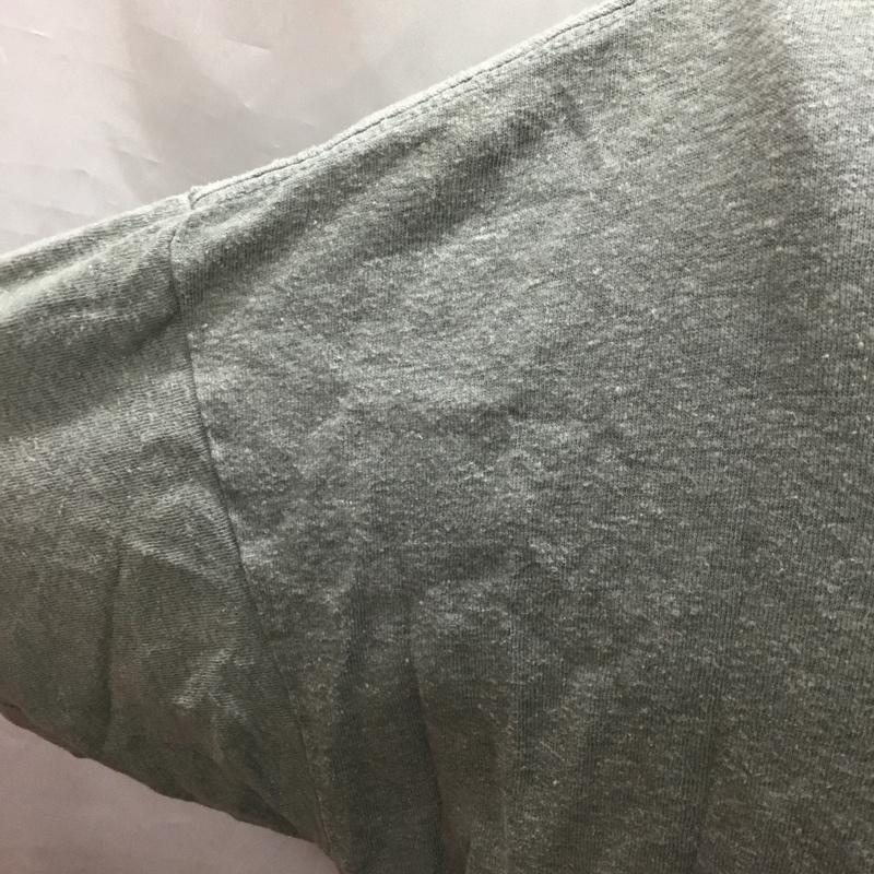 ゴーヘンプ GOHEMP Tシャツ 半袖 クルーネック 胸ポケット オーガニックコットン L 無地 灰 / グレー /  メンズ USED 古着 中古 10119803