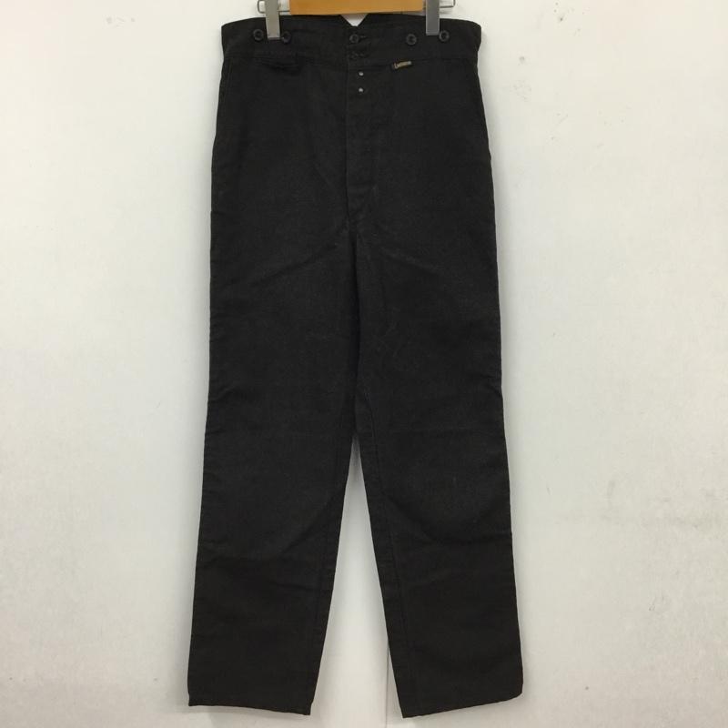 ラブルール Le LABOUREUR パンツ チノパン チノパン カジュアルパンツ ワイドパンツ ストレートパンツ 42 無地 黒 / ブラック /  メンズ USED 古着 中古 10112318