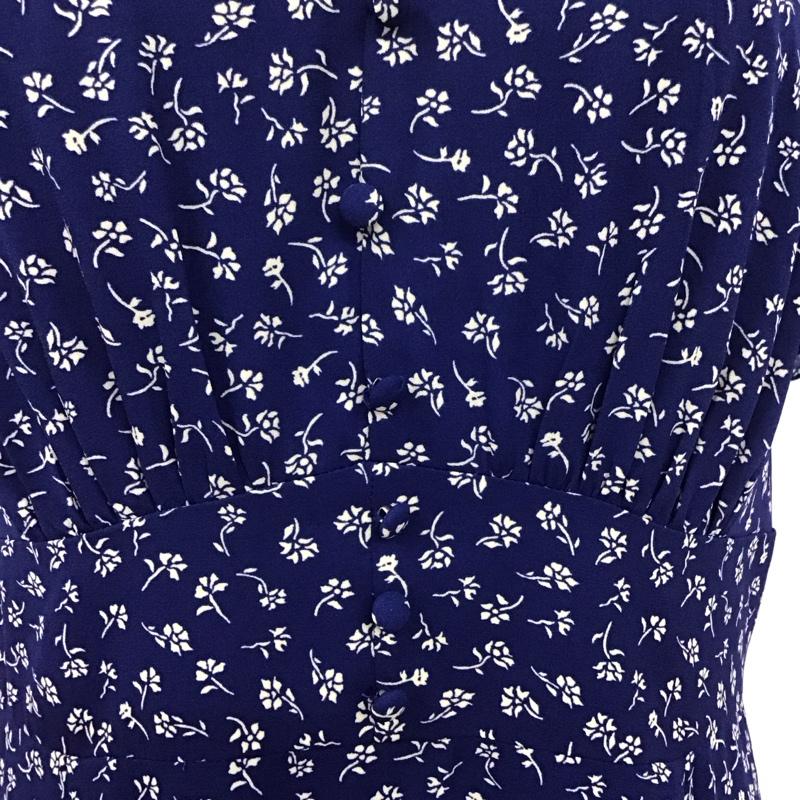 スライ SLY ワンピース ロングスカート 030fsr33-4720 TINYFLOWERFRILLワンピース ロングワンピース フレアスカート 2 総柄 青 / ブルー /  レディース USED 古着 中古 10109232
