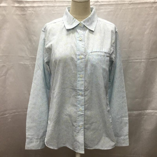 モンベル mont-bell シャツ、ブラウス 長袖 1114496 WIC ライト プリント ロングスリーブシャツ M 総柄 水色 / ライトブルー /  レディース USED 古着 中古 10107449