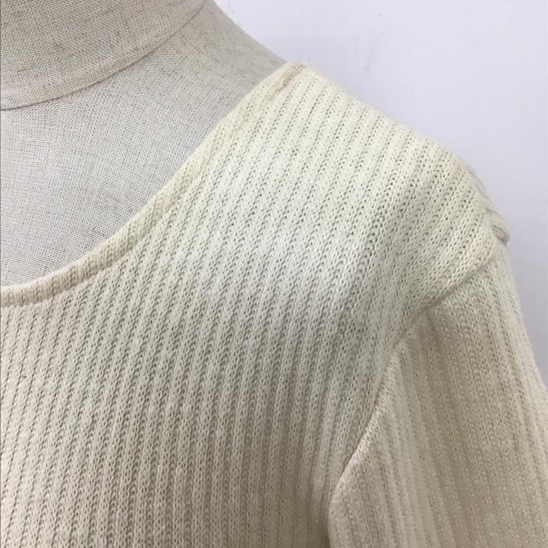 ザラ ZARA ニット、セーター 長袖 1014 816 712 ショート丈 クロップド丈 クロッシェ S  オフホワイト / オフホワイト /  レディース USED 古着 中古 10118465