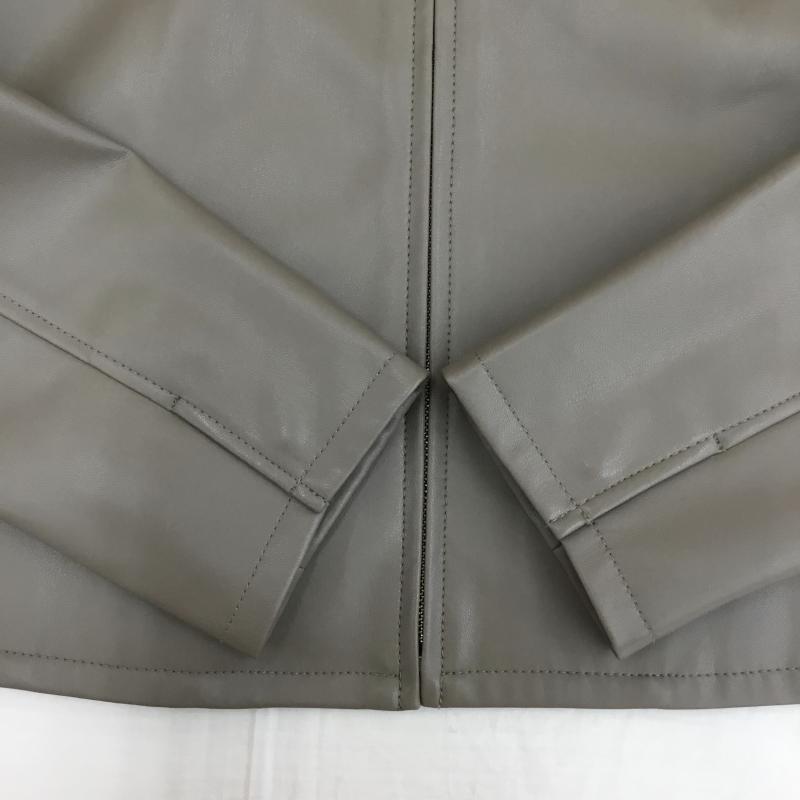 ナチュラルビューティーベーシック NATURAL BEAUTY BASIC ジャケット、上着 レザージャケット 017-4255910 フェイクレザー S 無地 ダークブラウン / ダークブラウン /  レディース USED 古着 中古 10142552