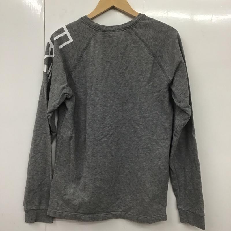 エンポリオアルマーニ EMPORIO ARMANI カットソー 長袖 長袖カットソー プリントカットソー クルーネック S ロゴ、文字 灰 / グレー /  メンズ USED 古着 中古 10131274