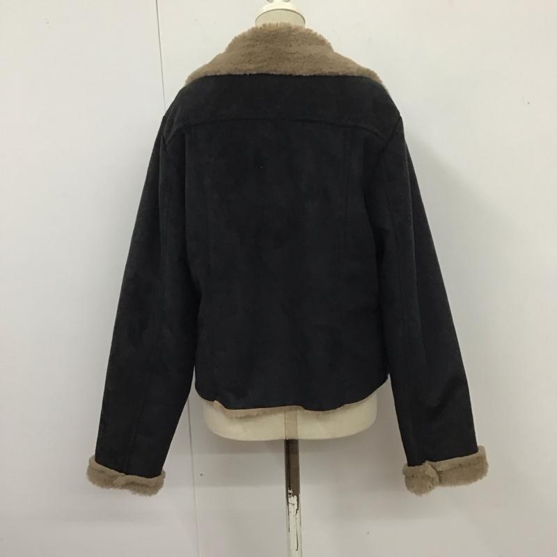 マジェスティックレゴン MAJESTIC LEGON コート コート一般 1076071019R-2 フェイクムートン ライダース M 無地 黒 / ブラック /  レディース USED 古着 中古 10125817
