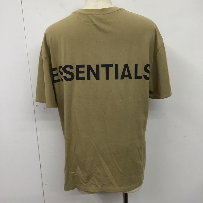 エッセンシャルズ ESSENTIALS Tシャツ 半袖 半袖カットソー プリントTシャツ クルーネックカットソー S ロゴ、文字 ベージュ / ベージュ /  メンズ USED 古着 中古 10115935