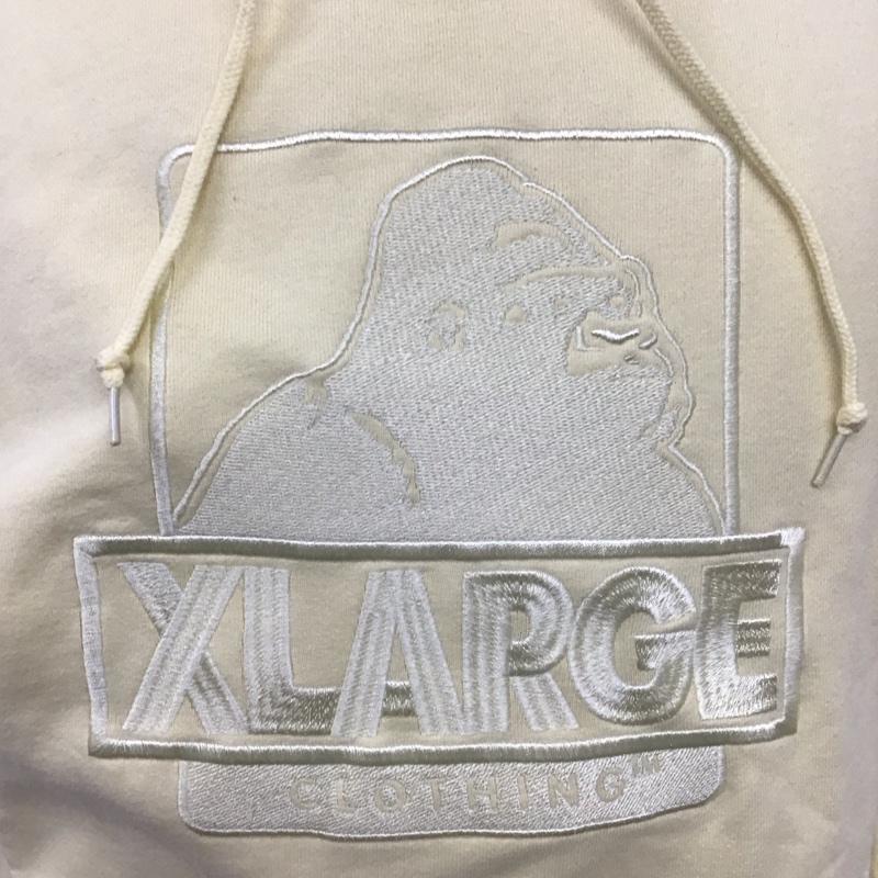 エクストララージ XLARGE パーカー 長袖 M ロゴ、文字 黄 / イエロー /  メンズ USED 古着 中古 10124536