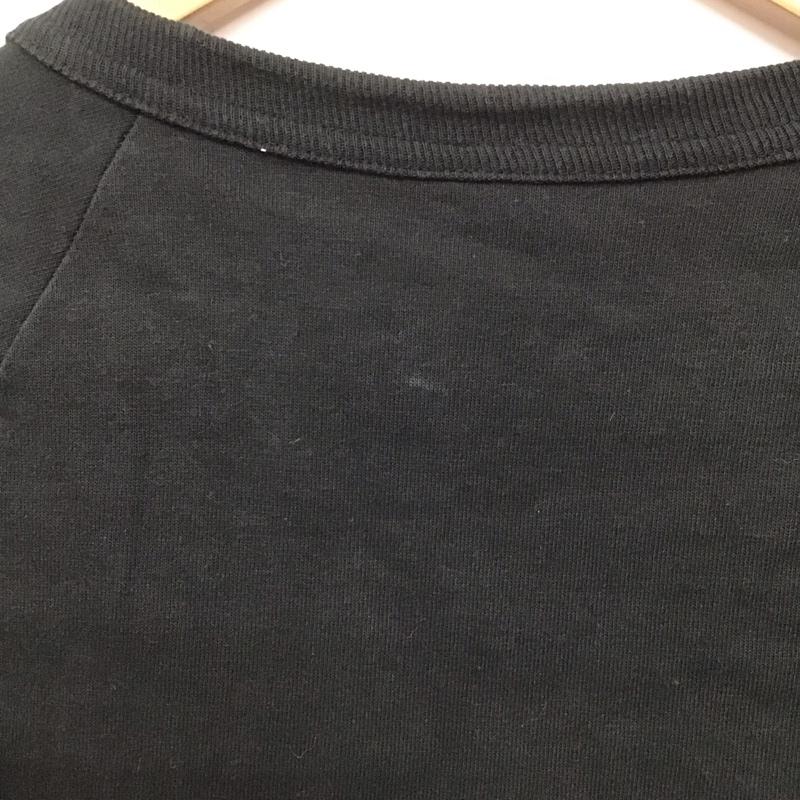 チャンピオン Champion カットソー 七分袖 七分丈カットソー クルーネックカットソー ラグラン M 無地 黒 / ブラック /  メンズ USED 古着 中古 10128774