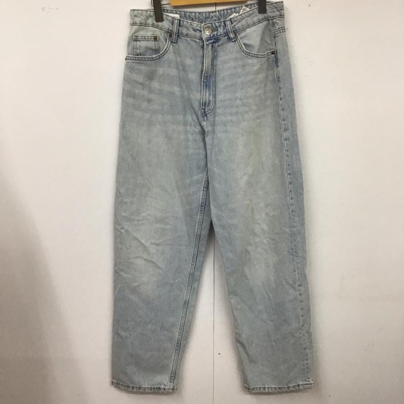 ザラ ZARA パンツ デニム、ジーンズ デニムパンツ ストレートパンツ ワイドパンツ カジュアルパンツ 38 無地 インディゴ / インディゴ /  レディース USED 古着 中古 10116421