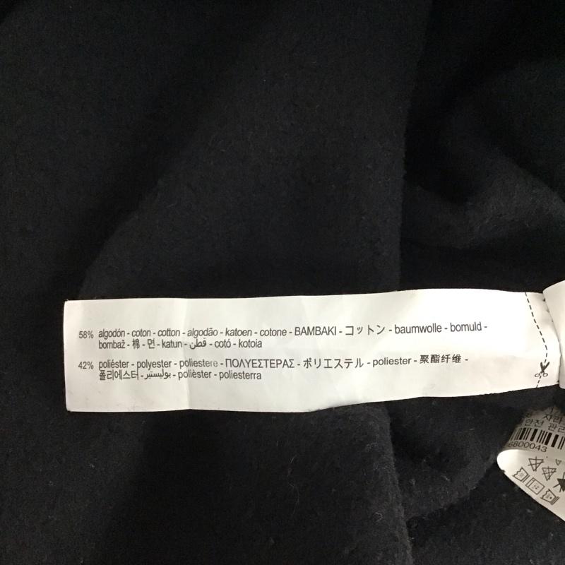 ザラ ZARA トレーナー 長袖 長袖トレーナー スウェット スタンドネック リブスウェットカットソー L 無地 黒 / ブラック /  レディース USED 古着 中古 10122505