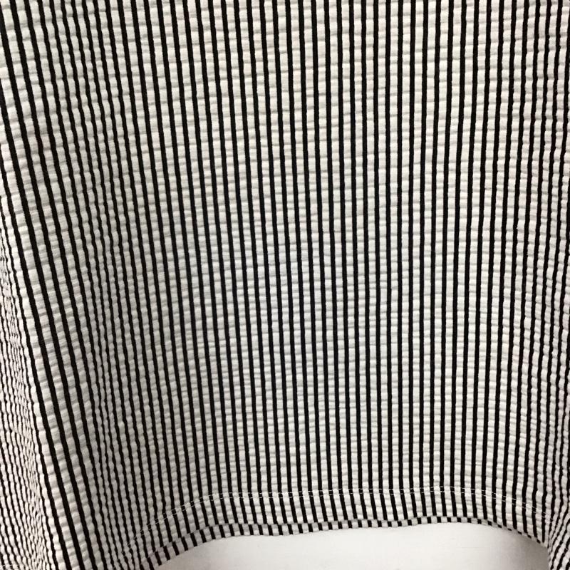 ザラメン ZARA MAN カットソー 半袖 半袖カットソー プリントTシャツ クルーネックカットソー M ストライプ 白 / ホワイト / X 黒 / ブラック /  メンズ USED 古着 中古 10145535