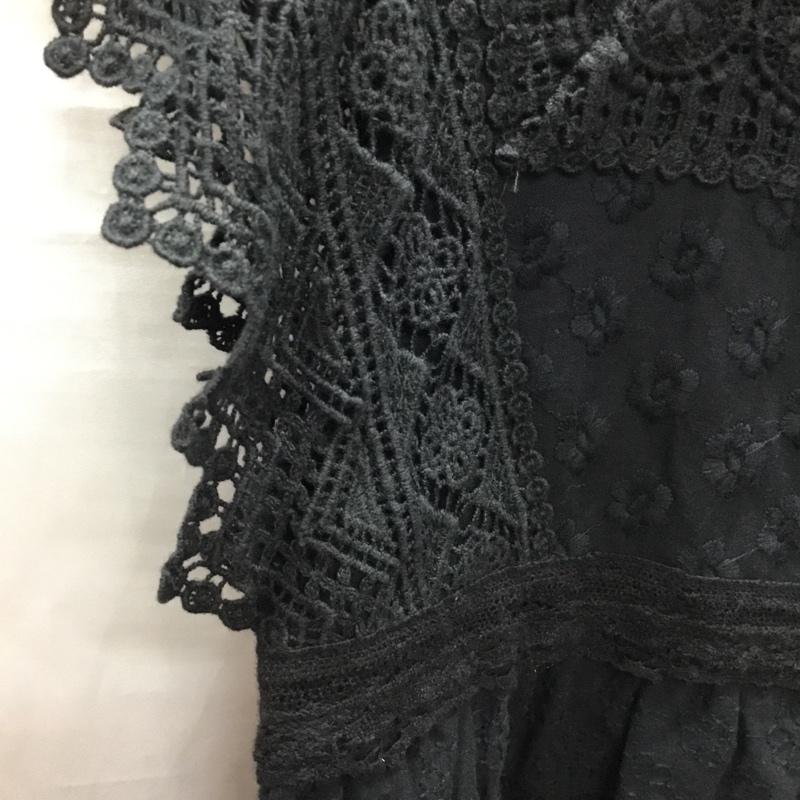 デイシー DEICY ワンピース ミニスカート レース 刺繍 FREE 刺繍 黒 / ブラック /  レディース USED 古着 中古 10118158