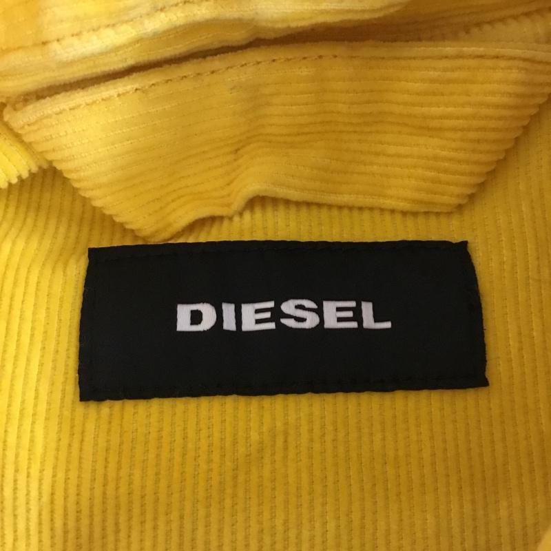ディーゼル DIESEL ジャケット、上着 ジャケット、ブレザー コーデュロイジャケット ポケットジャケット カジュアルジャケット L ロゴ、文字 黄 / イエロー /  メンズ USED 古着 中古 10109497