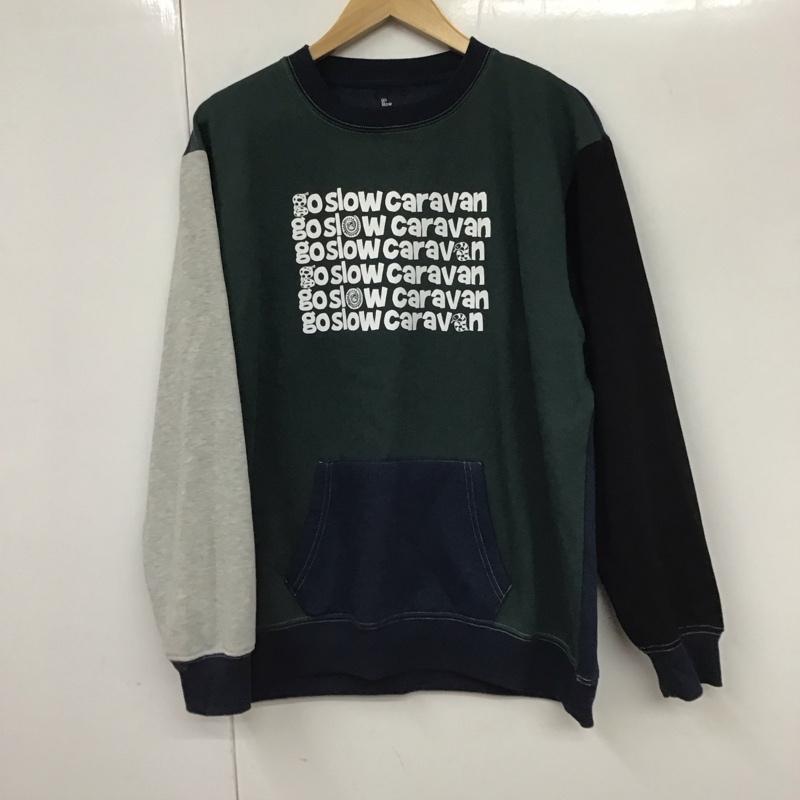 ゴースローキャラバン go slow caravan トレーナー 長袖 4 ロゴ、文字 X プリント マルチカラー / マルチカラー /  メンズ USED 古着 中古 10130170