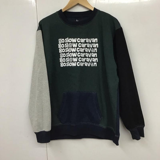 ゴースローキャラバン go slow caravan トレーナー 長袖 4 ロゴ、文字 X プリント マルチカラー / マルチカラー /  メンズ USED 古着 中古 10130170