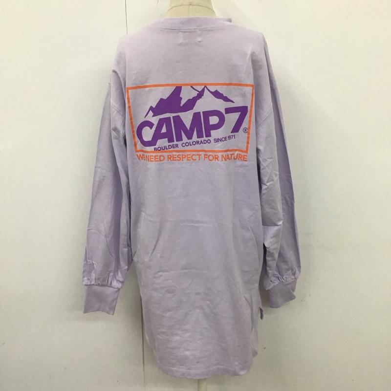 キャンプセブン CAMP7 チュニック 長袖 CP4202451001 ロゴプリントチュニック バックプリント M ロゴ、文字 紫 / パープル /  レディース USED 古着 中古 10122981