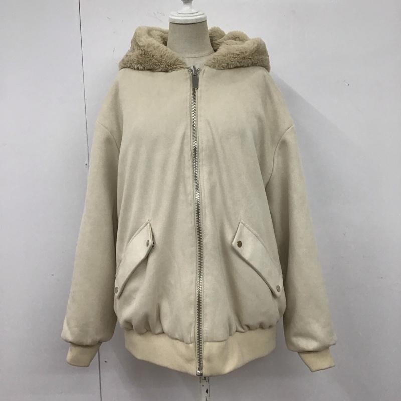 ザラ ZARA ジャケット、上着 ジャンパー、ブルゾン 3046 287 712 リバーシブル パーカー M 無地 ベージュ / ベージュ /  レディース USED 古着 中古 10109600