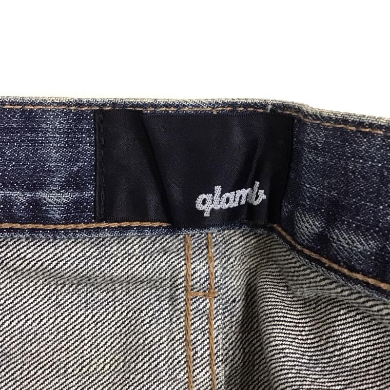 グラム glamb パンツ デニム、ジーンズ デニムパンツ ストレートパンツ カジュアルパンツ 1 ダメージ加工 インディゴ / インディゴ /  メンズ USED 古着 中古 10118424