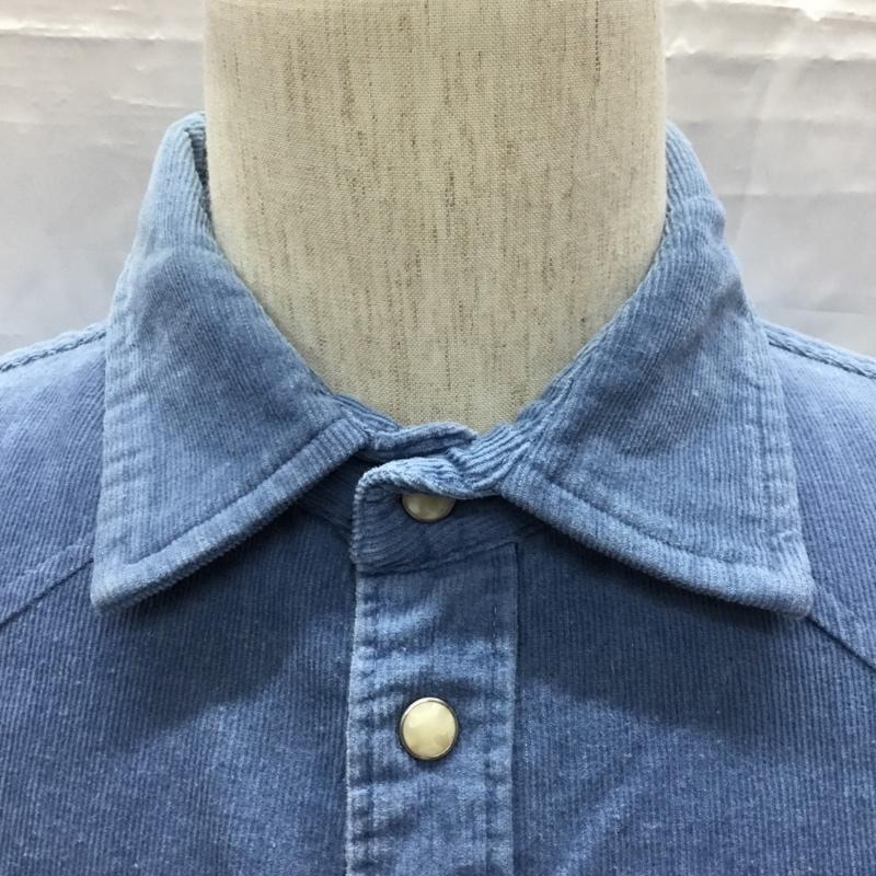 ナッカード KNACKERED シャツ、ブラウス 長袖 長袖シャツ カラーシャツ ポケットシャツ 長袖カットソー コーデュロイジャケット M 無地 水色 / ライトブルー /  メンズ USED 古着 中古 10108932