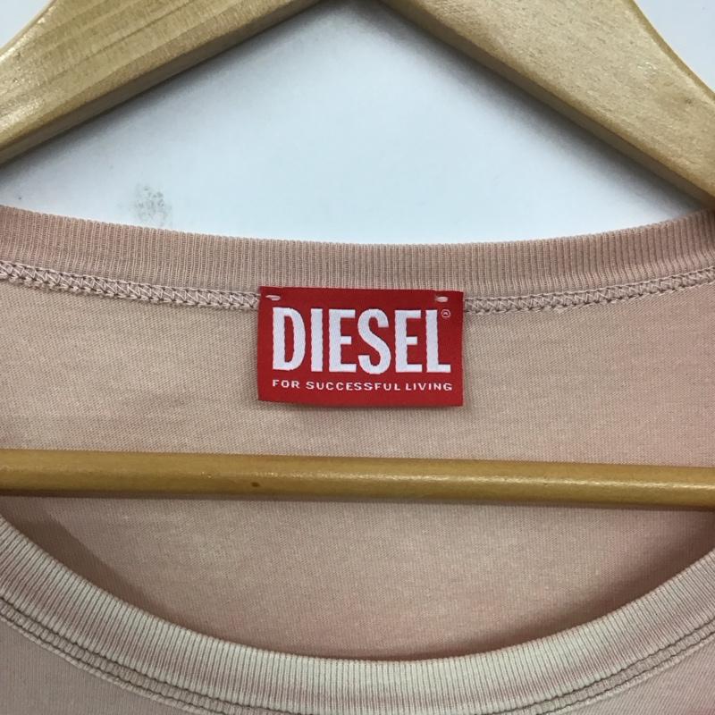 ディーゼル DIESEL Tシャツ 半袖 L 無地 桃 / ピンク /  メンズ USED 古着 中古 10128576