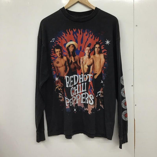 リザレクション RESURRECTION カットソー 長袖 長袖カットソー プリントカットソー クルーネック バンドTシャツ XL プリント ダークグレー / ダークグレー /  メンズ USED 古着 中古 10150418