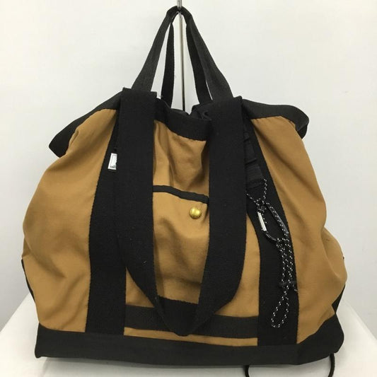 キャプテンスタッグ CAPTAIN STAG トートバッグ トートバッグ 大容量 2WAY FREAKS STORE ファイヤープルーフ キャンプトートバッグ アウトドア ロゴ、文字 黒 / ブラック / X ベージュ / ベージュ /  メンズ USED 古着 中古 10142202