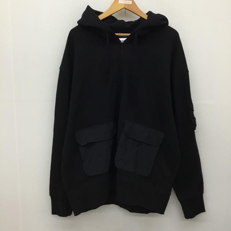 トミーヒルフィガー TOMMY HILFIGER パーカー 長袖 ジップパーカー ロゴ、文字 黒 / ブラック /  メンズ USED 古着 中古 10143641