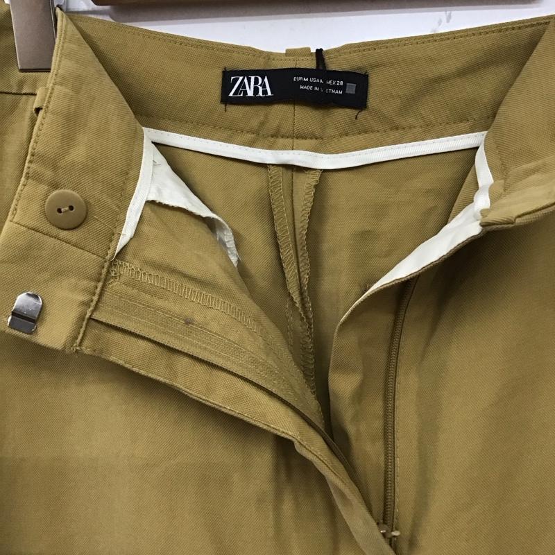 ザラ ZARA パンツ スラックス 2753 222 510 ワイドパンツ タグ付き M 無地 マスタード / マスタード /  レディース USED 古着 中古 10113010