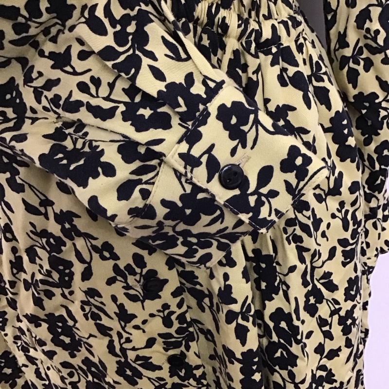 アズールバイマウジー AZUL BY MOUSSY ワンピース ロングスカート 250DSS33-153B ブーケフラワーワンピース S 花柄 黄 / イエロー / X 黒 / ブラック /  レディース USED 古着 中古 10123084