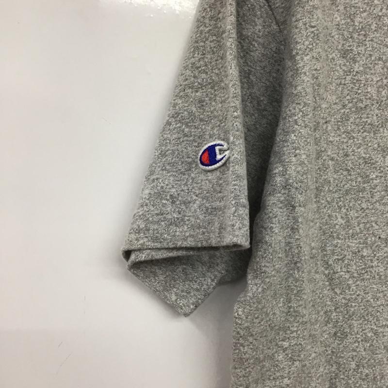 チャンピオン Champion Tシャツ 半袖 半袖カットソー プリントTシャツ クルーネックカットソー M 無地 灰 / グレー /  メンズ USED 古着 中古 10145048
