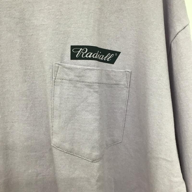 ラディアル RADIALL カットソー 長袖 長袖カットソー プリントカットソー クルーネック mashup L ロゴ、文字 紫 / パープル /  メンズ USED 古着 中古 10131009