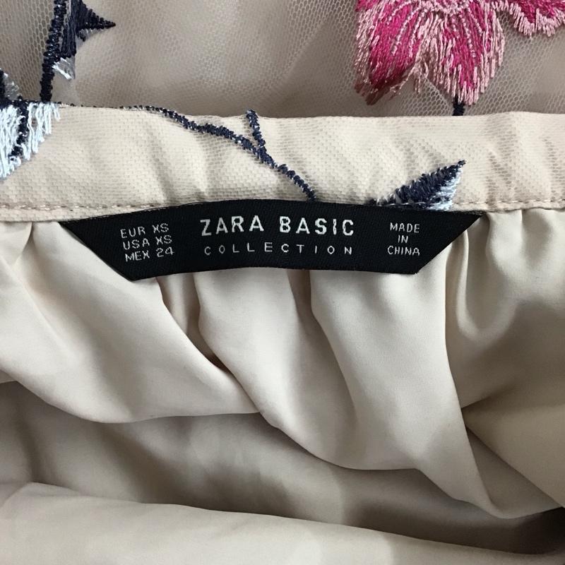 ザラベーシック ZARA BASIC スカート ロングスカート 7901 752 330 チュール XS 花柄 桃 / ピンク /  レディース USED 古着 中古 10109501