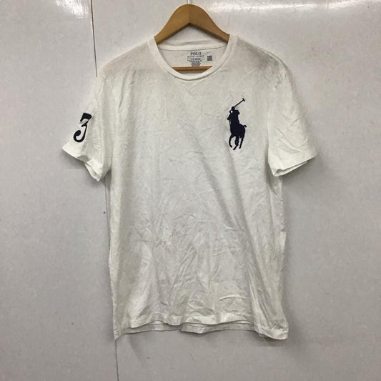 ポロラルフローレン POLO RALPH LAUREN Tシャツ 半袖 半袖カットソー プリントTシャツ クルーネックカットソー L ロゴ、文字 白 / ホワイト /  メンズ USED 古着 中古 10130735