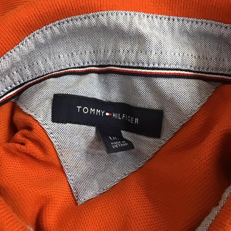 トミーヒルフィガー TOMMY HILFIGER ポロシャツ 半袖 0282511 L ワンポイント 橙 / オレンジ /  メンズ USED 古着 中古 10112939