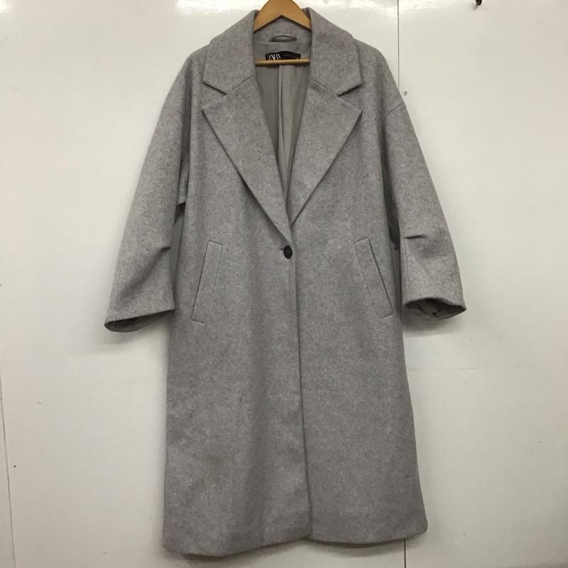 ザラ ZARA コート コート一般 長袖ロングコート アウター カジュアルジャケット S 無地 灰 / グレー /  レディース USED 古着 中古 10144311