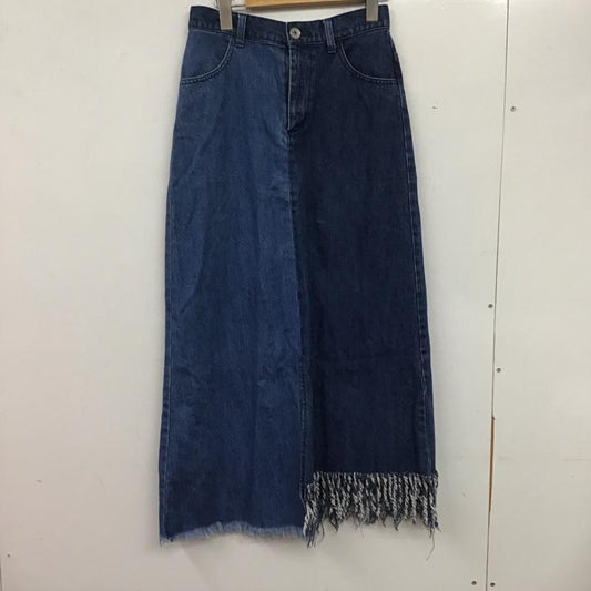 ジーナシス JEANASIS スカート ロングスカート デニムスカート カジュアルスカート スリット FREE 無地 インディゴ / インディゴ /  レディース USED 古着 中古 10135435
