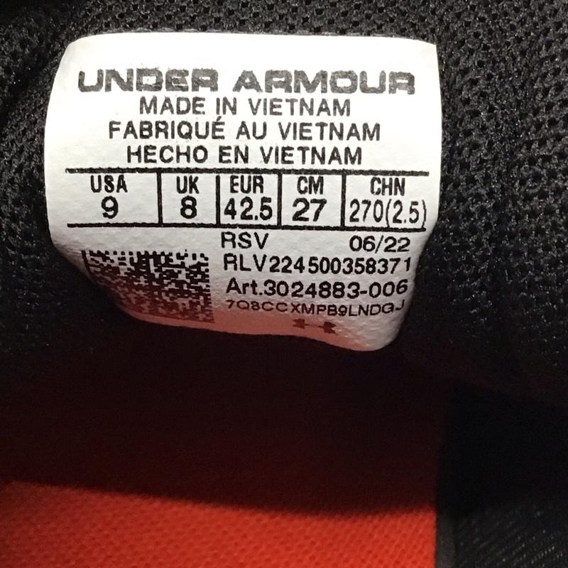 アンダーアーマー UNDER ARMOUR スニーカー スニーカー 3024883-006 27cm 27.0cm ロゴ、文字 黒 / ブラック / X 白 / ホワイト / X 赤 / レッド /  メンズ USED 古着 中古 10118858