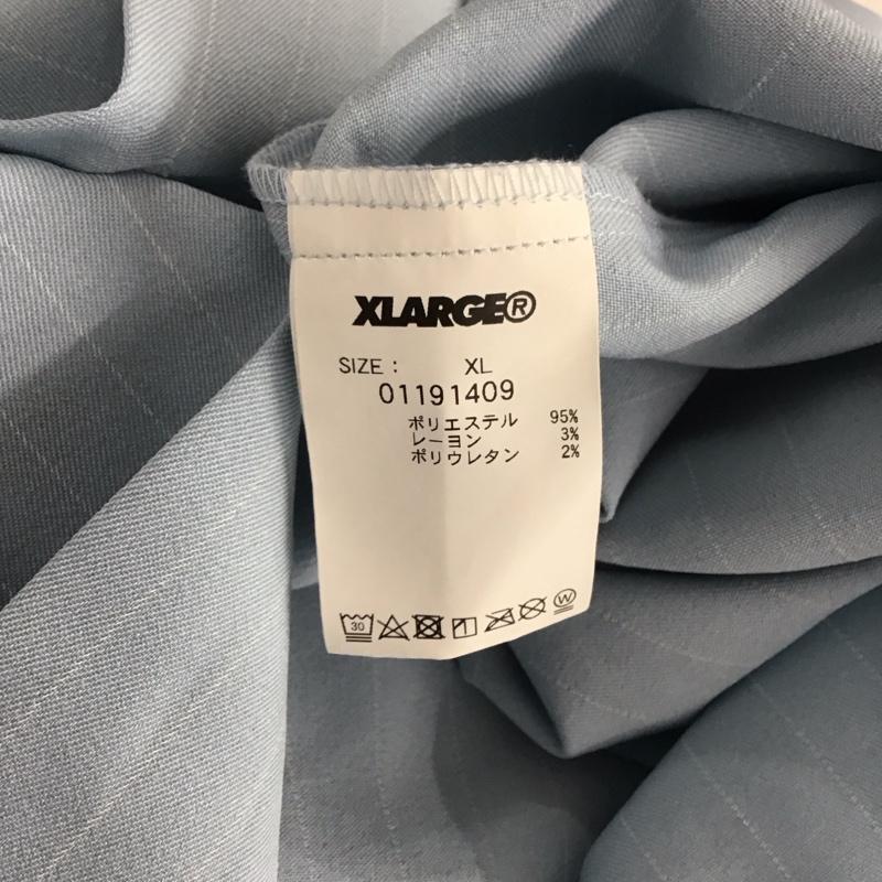 エクストララージ XLARGE シャツ、ブラウス 半袖 半袖シャツ ストライプシャツ ボーリングシャツ XL ストライプ 水色 / ライトブルー /  メンズ USED 古着 中古 10147805