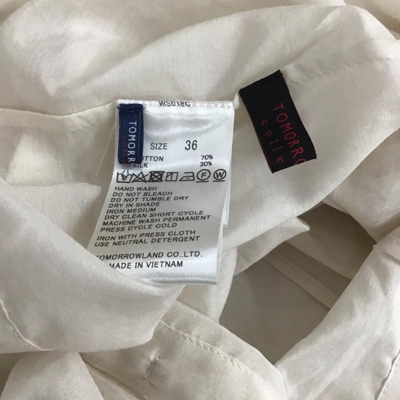 トゥモローランド TOMORROWLAND シャツ、ブラウス 半袖 36 無地 白 / ホワイト /  レディース USED 古着 中古 10144522